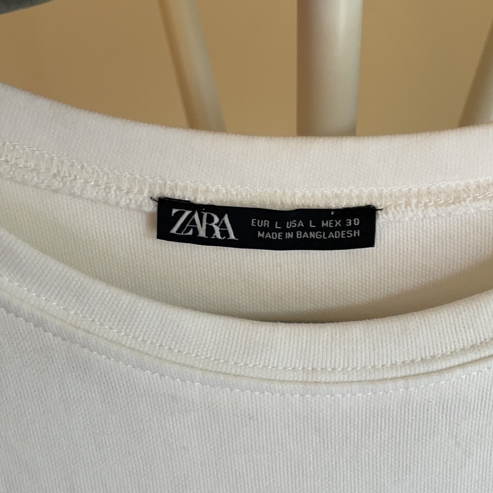 Zara Tshirt plain white dress never worn - Picture 3 of 4